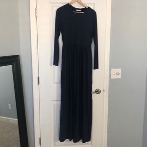 Long Navy Blue Dress